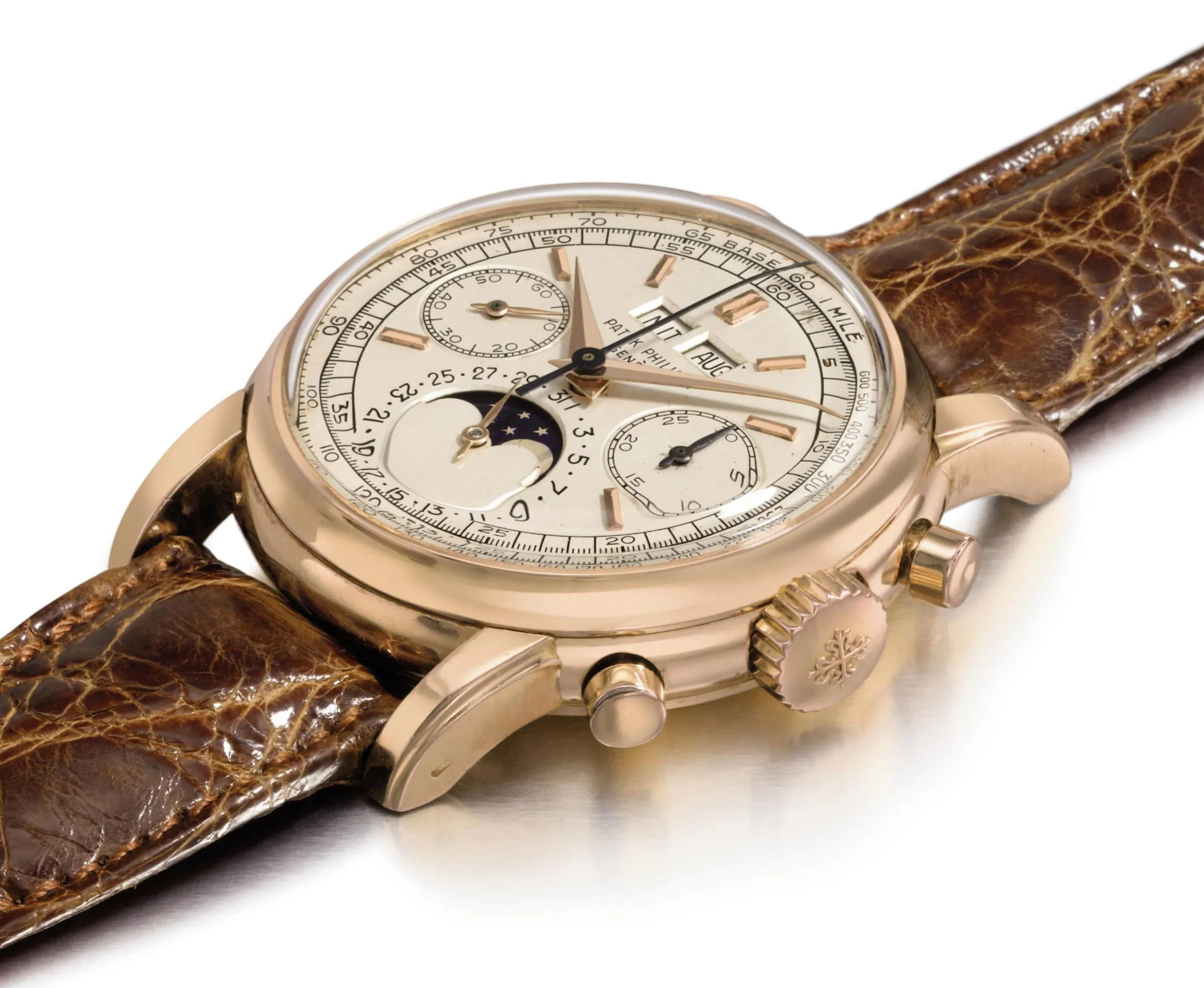 Patek Philippe Perpetual Calendar Chronograph 2499 37mm Rose gold Silvered matte