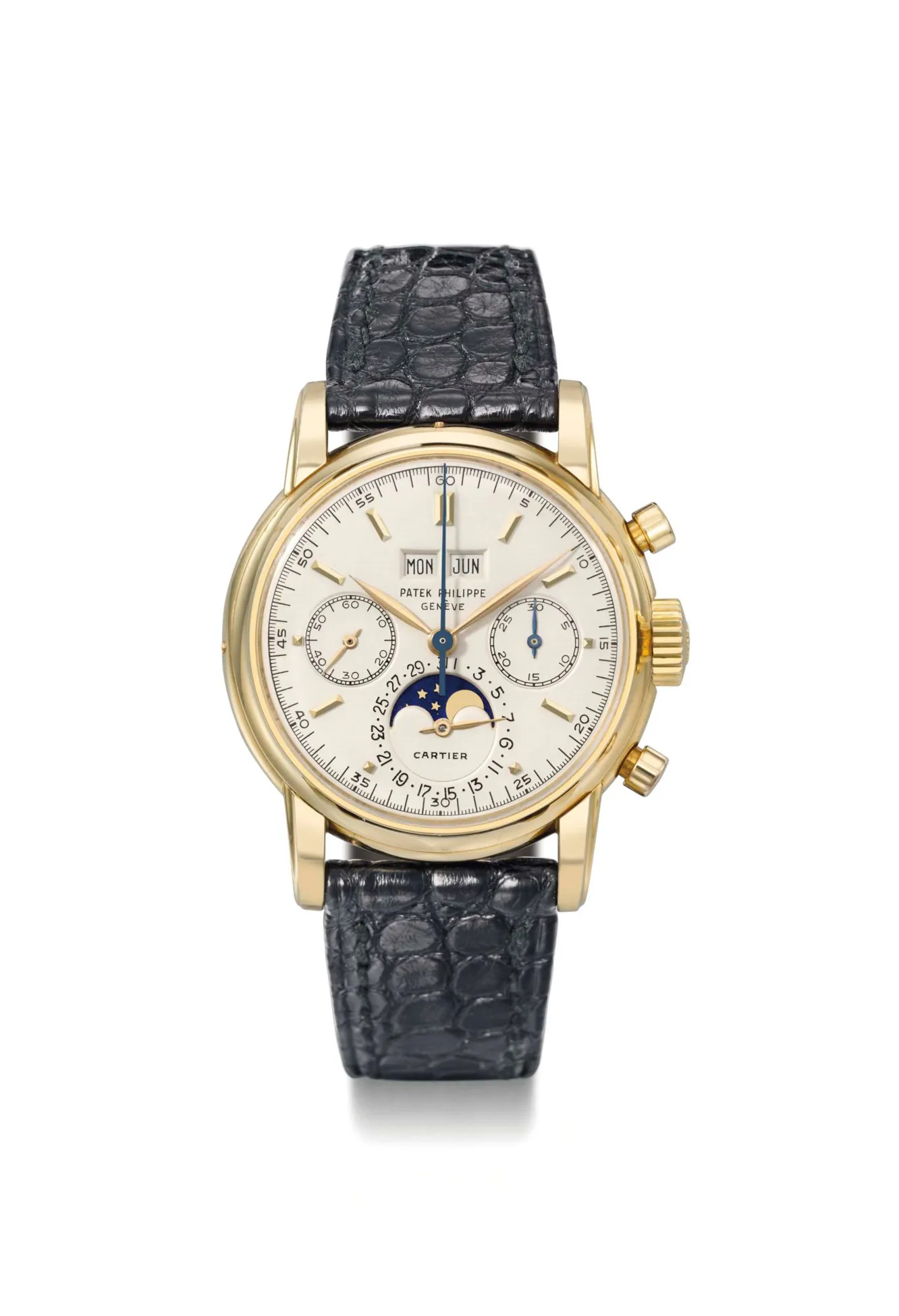 Patek Philippe Perpetual Calendar Chronograph 2499 37.5mm Yellow gold Silver