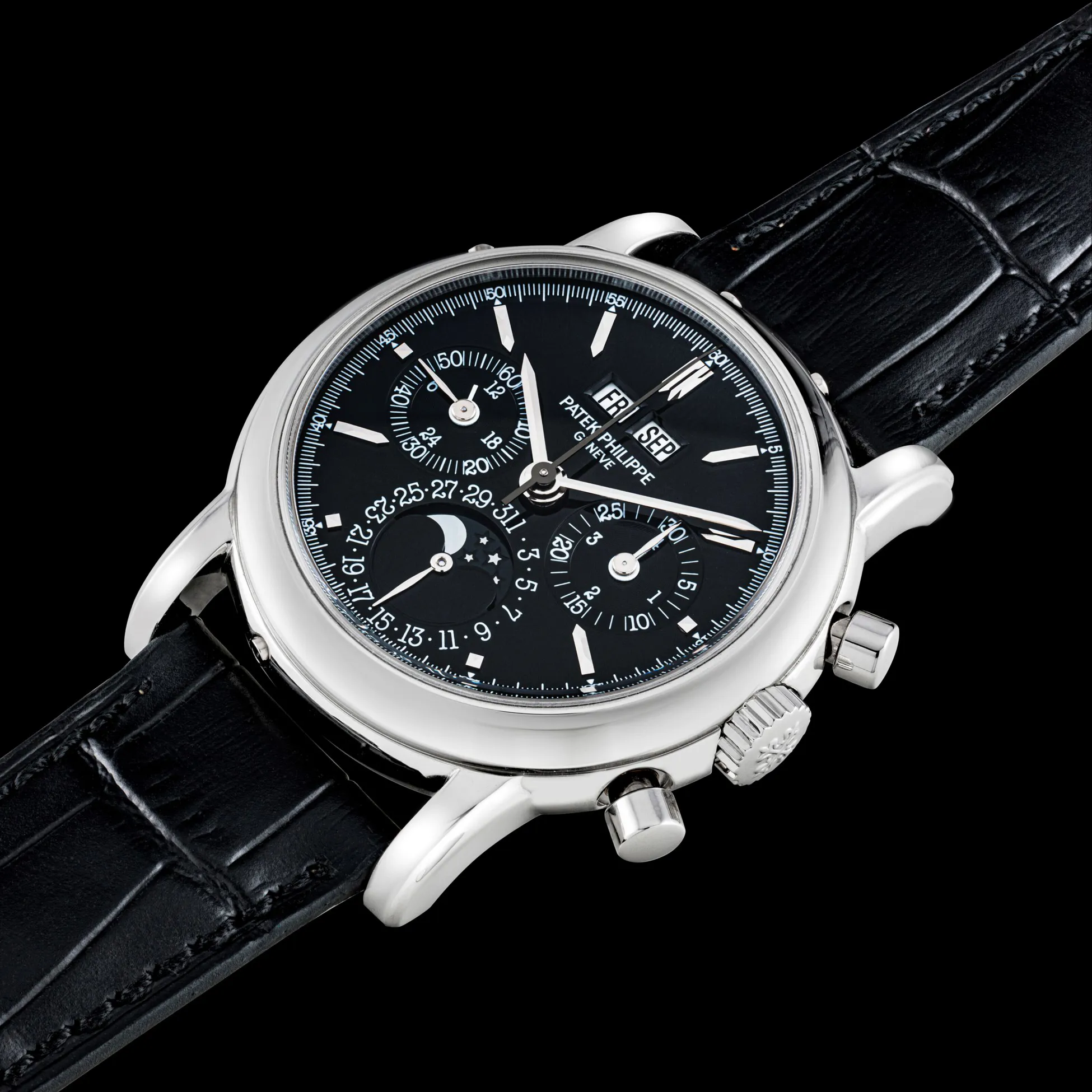 Patek Philippe Perpetual Calendar Chronograph 3970EP 36mm Platinum Black 1