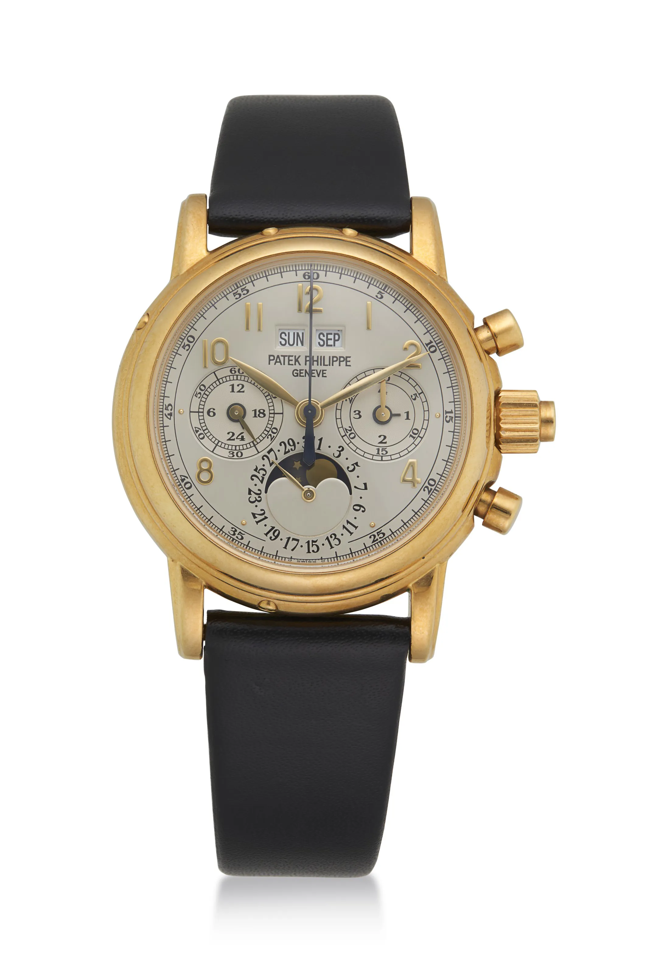 Patek Philippe Perpetual Calendar Split-Seconds Chronograph 5004J 36.5mm Yellow gold Silver