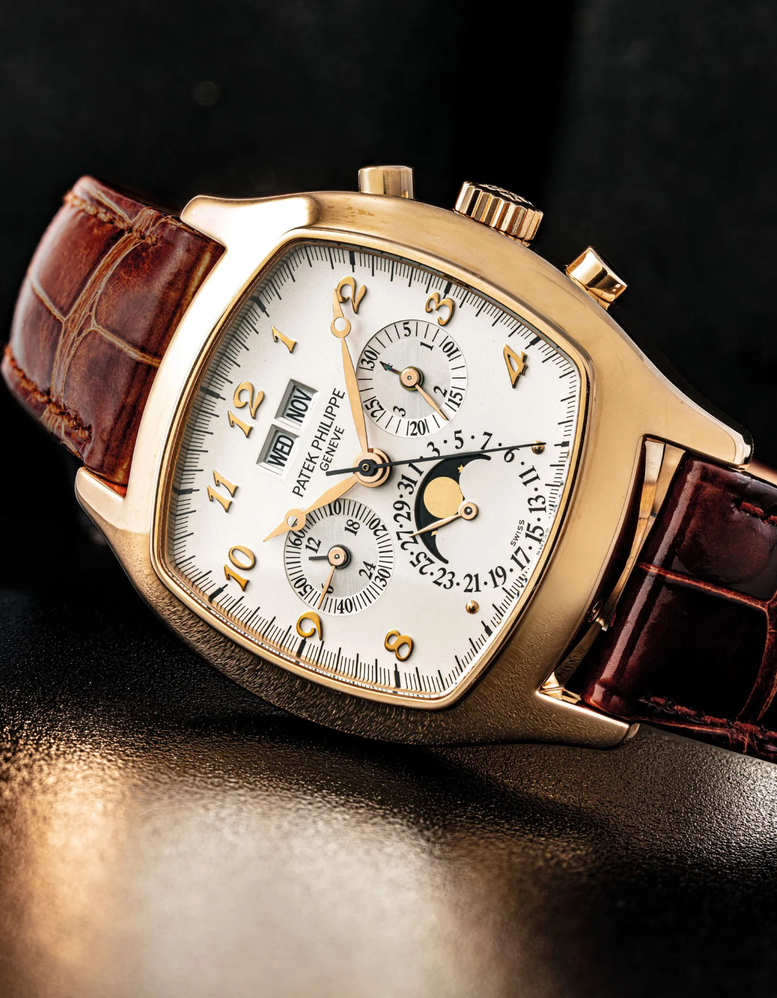 Patek Philippe Perpetual Calendar Chronograph 5020 37mm Rose gold White 1