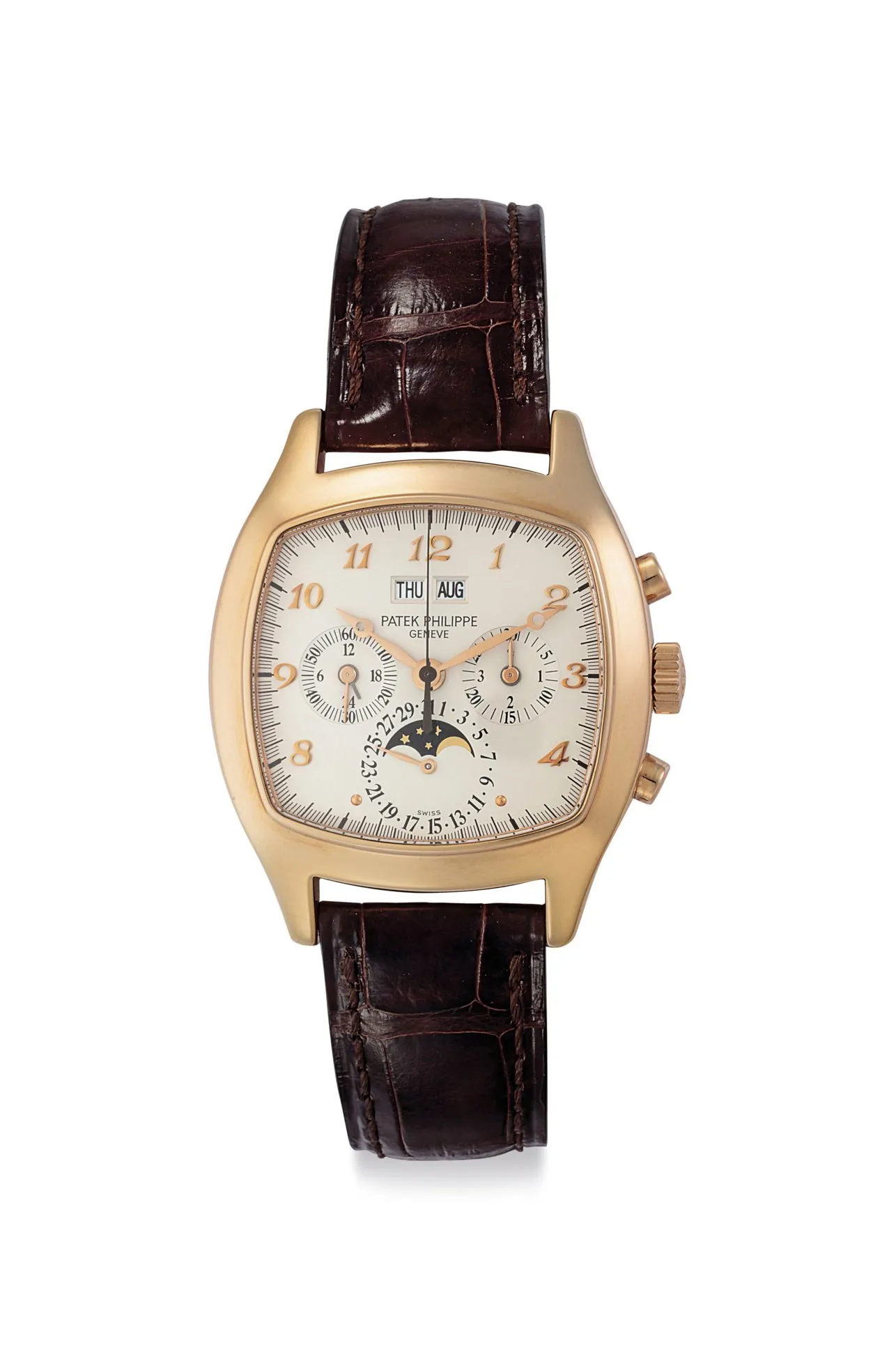 Patek Philippe Perpetual Calendar Chronograph 5020R 37mm Rose gold Silvered