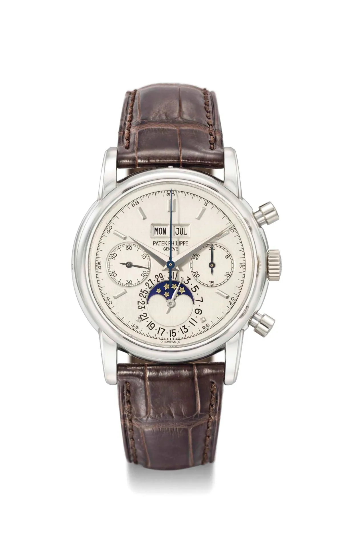 Patek Philippe Perpetual Calendar Chronograph 2499/100 37.5mm Platinum Silver