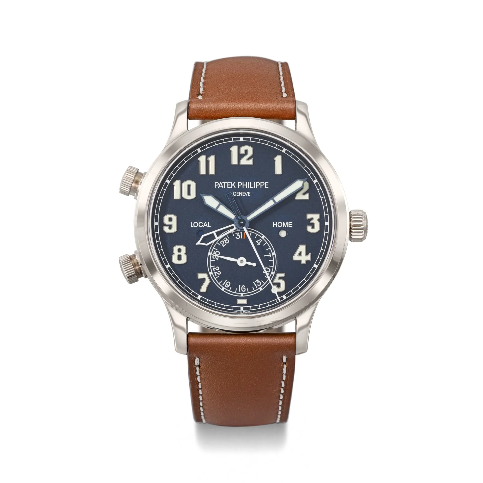 Patek Philippe Calatrava Pilot Travel Time 5524G-001 42mm White gold Blue