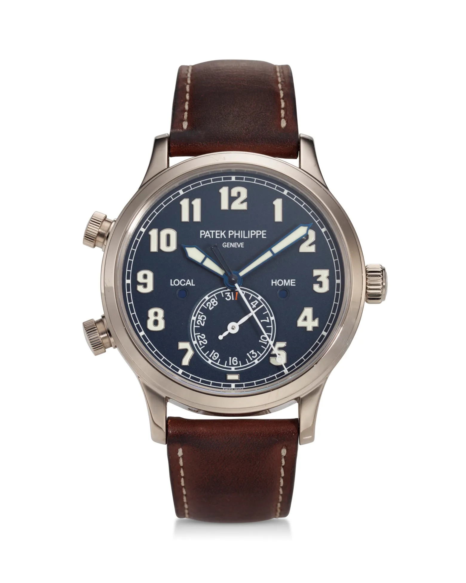 Patek Philippe Calatrava Pilot Travel Time 5524G-001 42mm White gold Blue