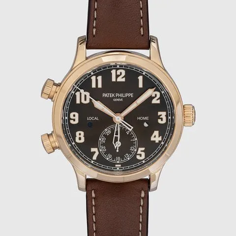 Patek Philippe Calatrava Pilot Travel Time 7234R-001 37.5mm Rose gold Brown