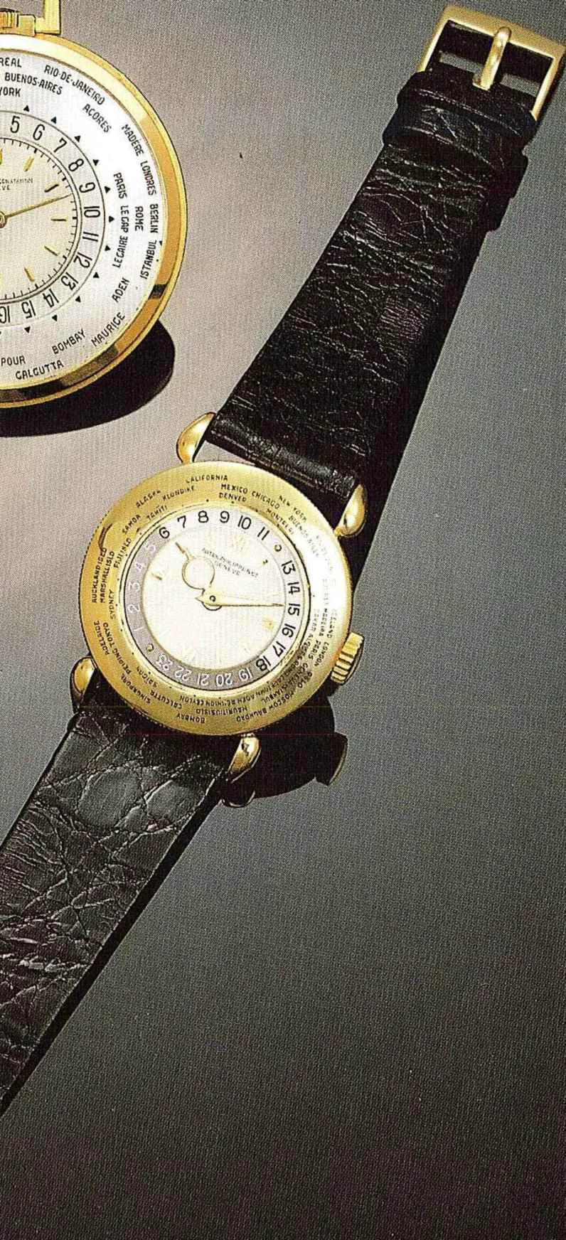 Patek Philippe World Time 1415 31mm Yellow gold Silver