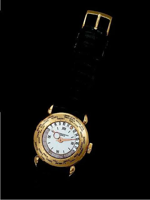 Patek Philippe World Time 1415 31mm Yellow gold Silver