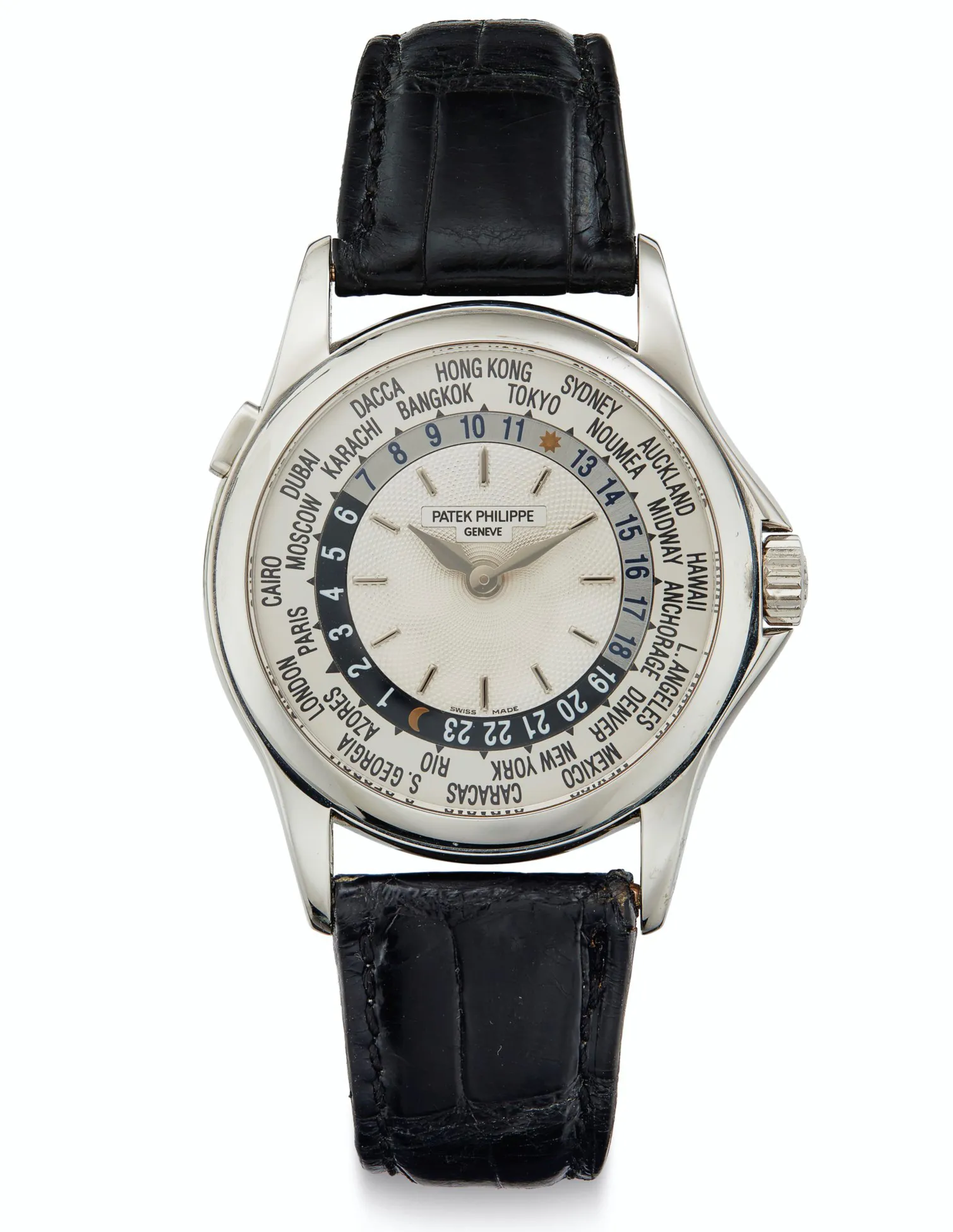 Patek Philippe World Time 5110G 37mm White gold Silver