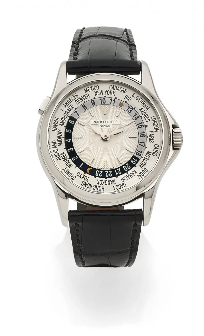 Patek Philippe World Time 5110G 37mm White gold Silver