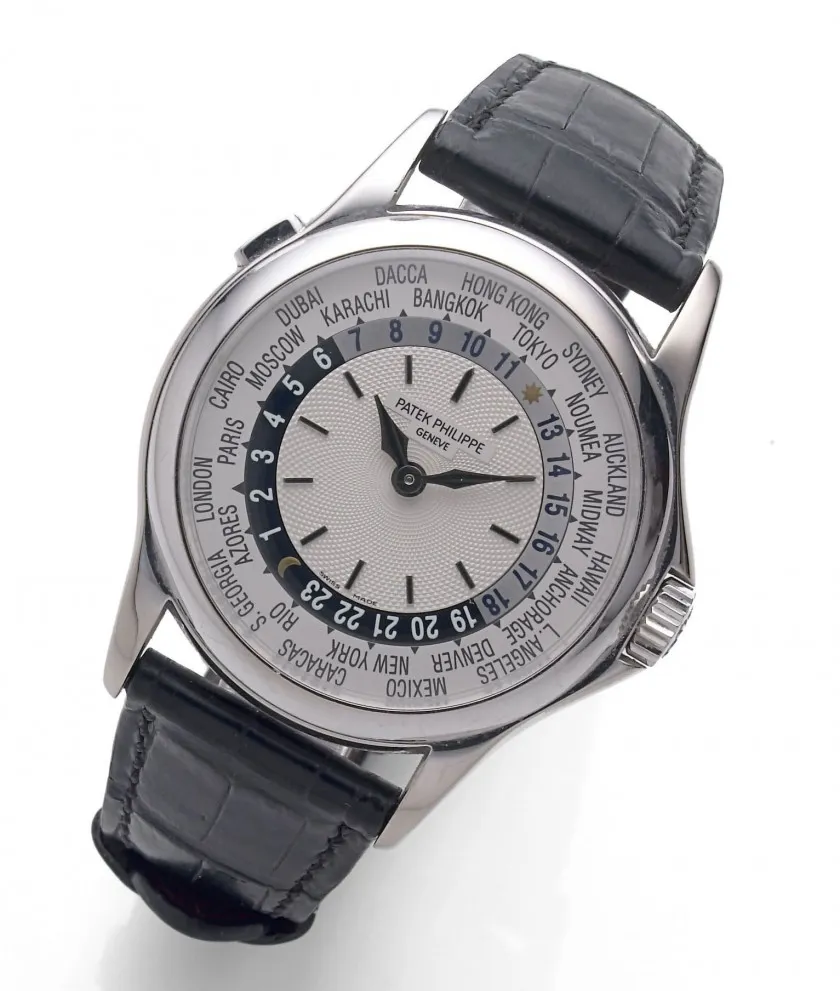 Patek Philippe World Time 5110G 35mm White gold Silver