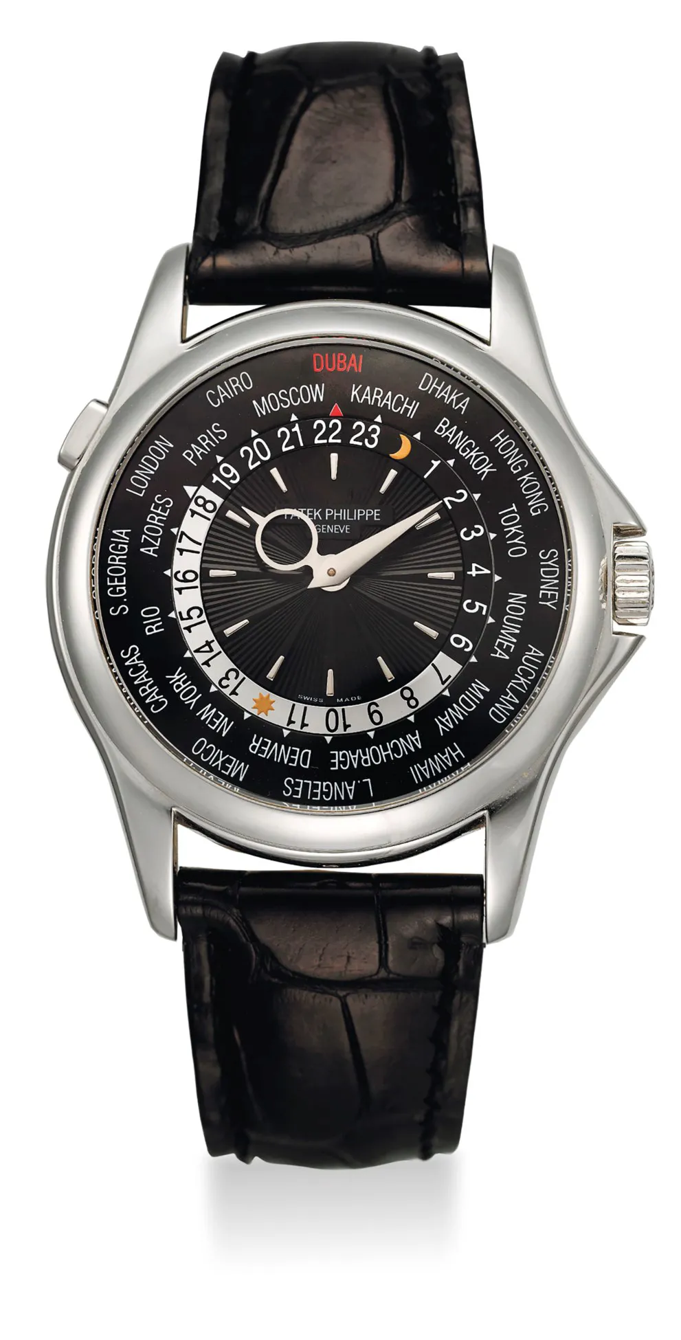 Patek Philippe World Time 5130P 39.5mm Platinum Black 1