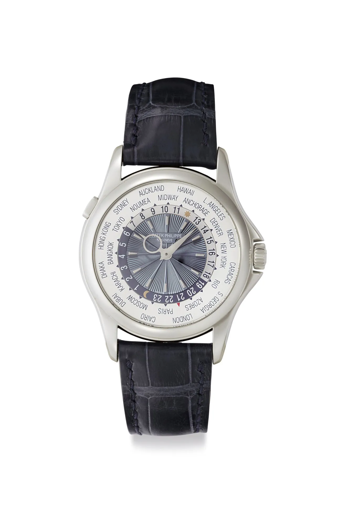 Patek Philippe World Time 5130P 39.5mm Platinum Blue