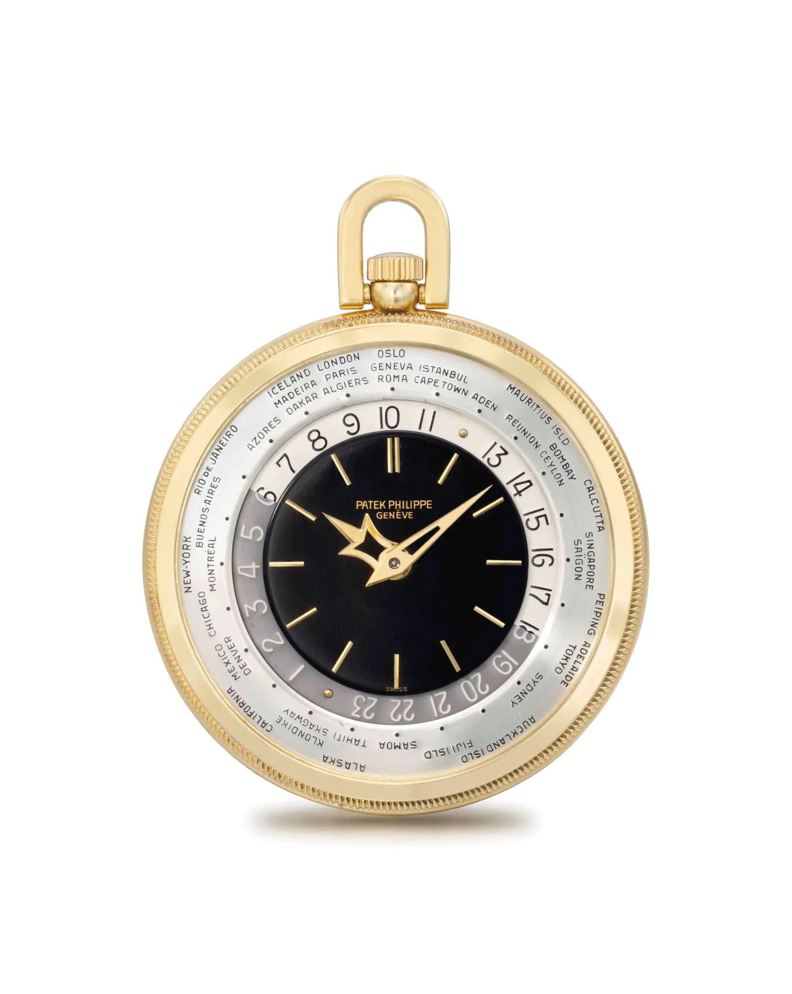 Patek Philippe World Time 605 44mm Yellow gold Black