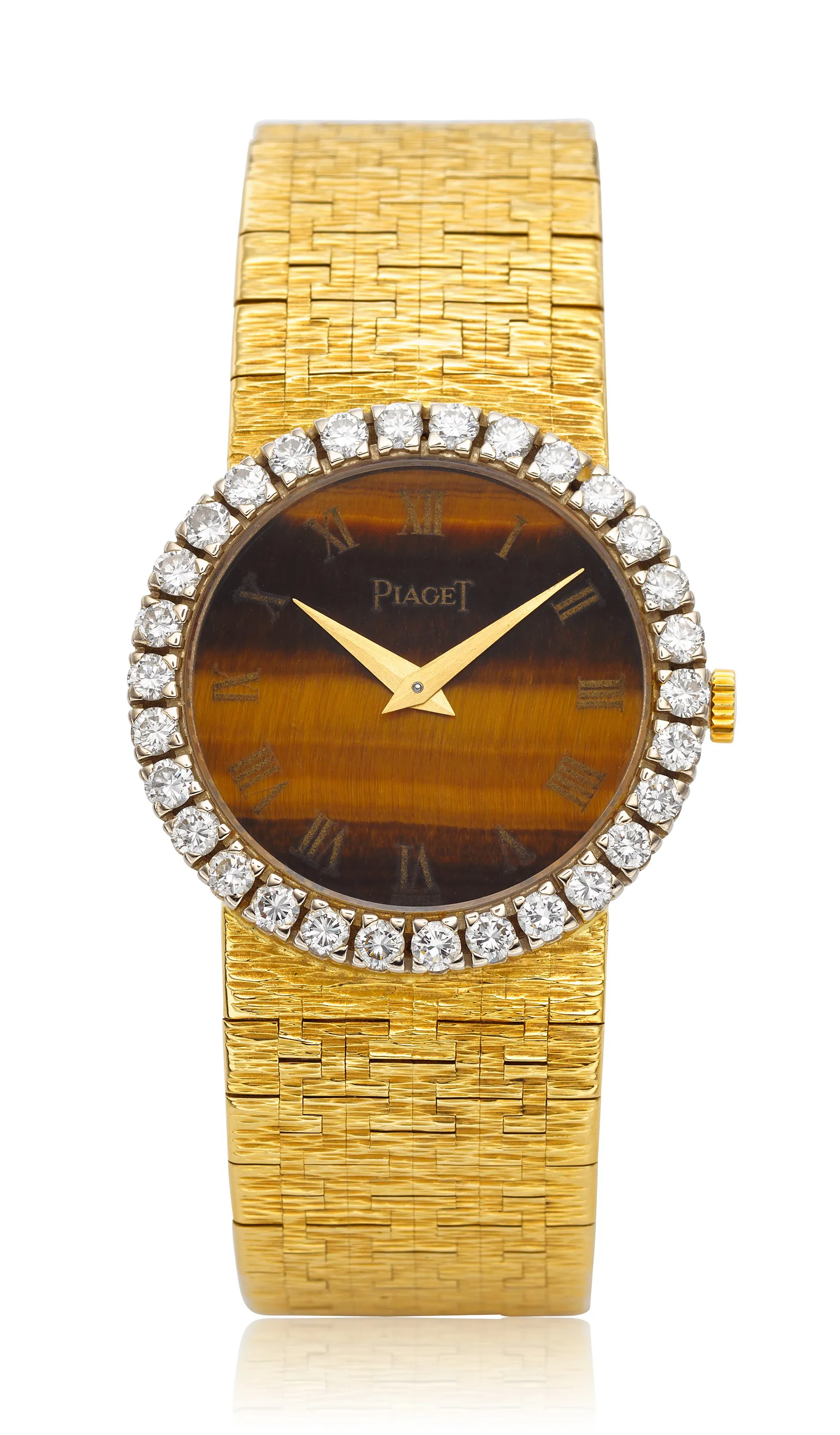 Piaget 9190.A.6 25mm Yellow gold and Diamond Tiger's eye