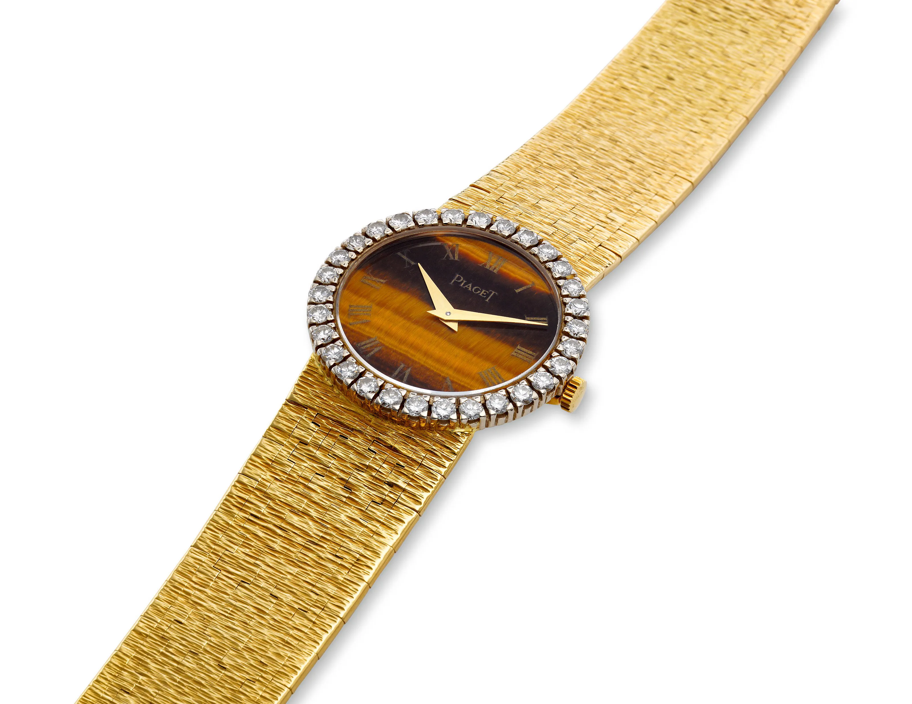 Piaget 9190.A.6 25mm Yellow gold and Diamond Tiger's eye 1