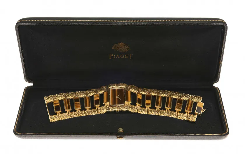 Piaget 9212 D76 18mm Yellow gold Eye of tiger 5