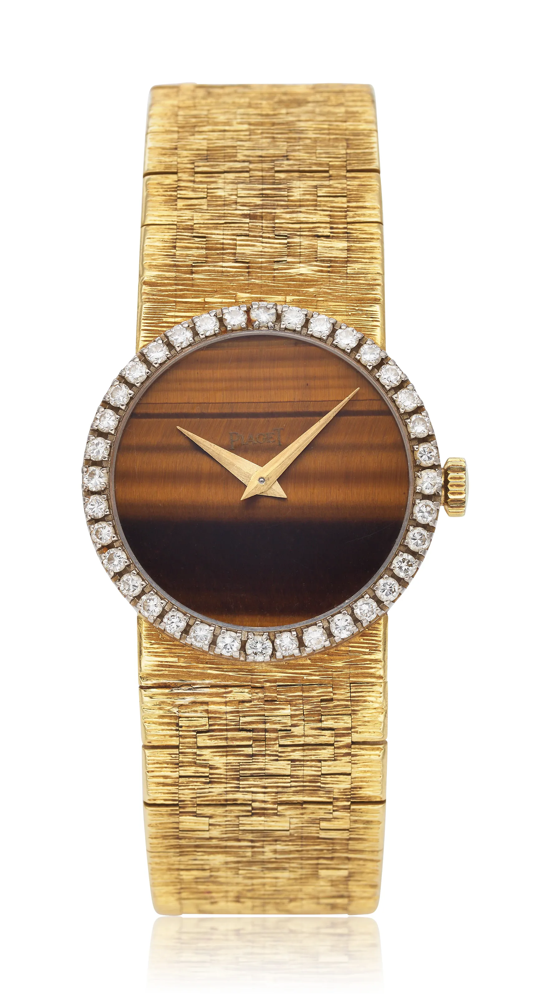 Piaget Tiger Eye 9706 A6 24mm Yellow gold and Diamond Brown