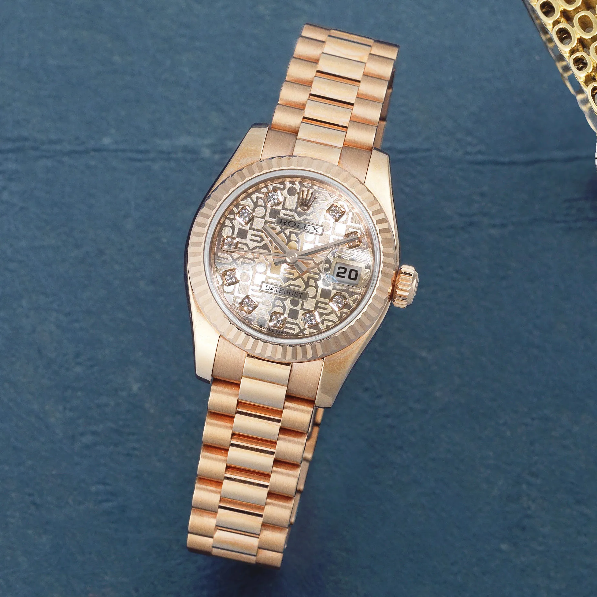 Rolex 179175F 27mm Rose gold Salmon