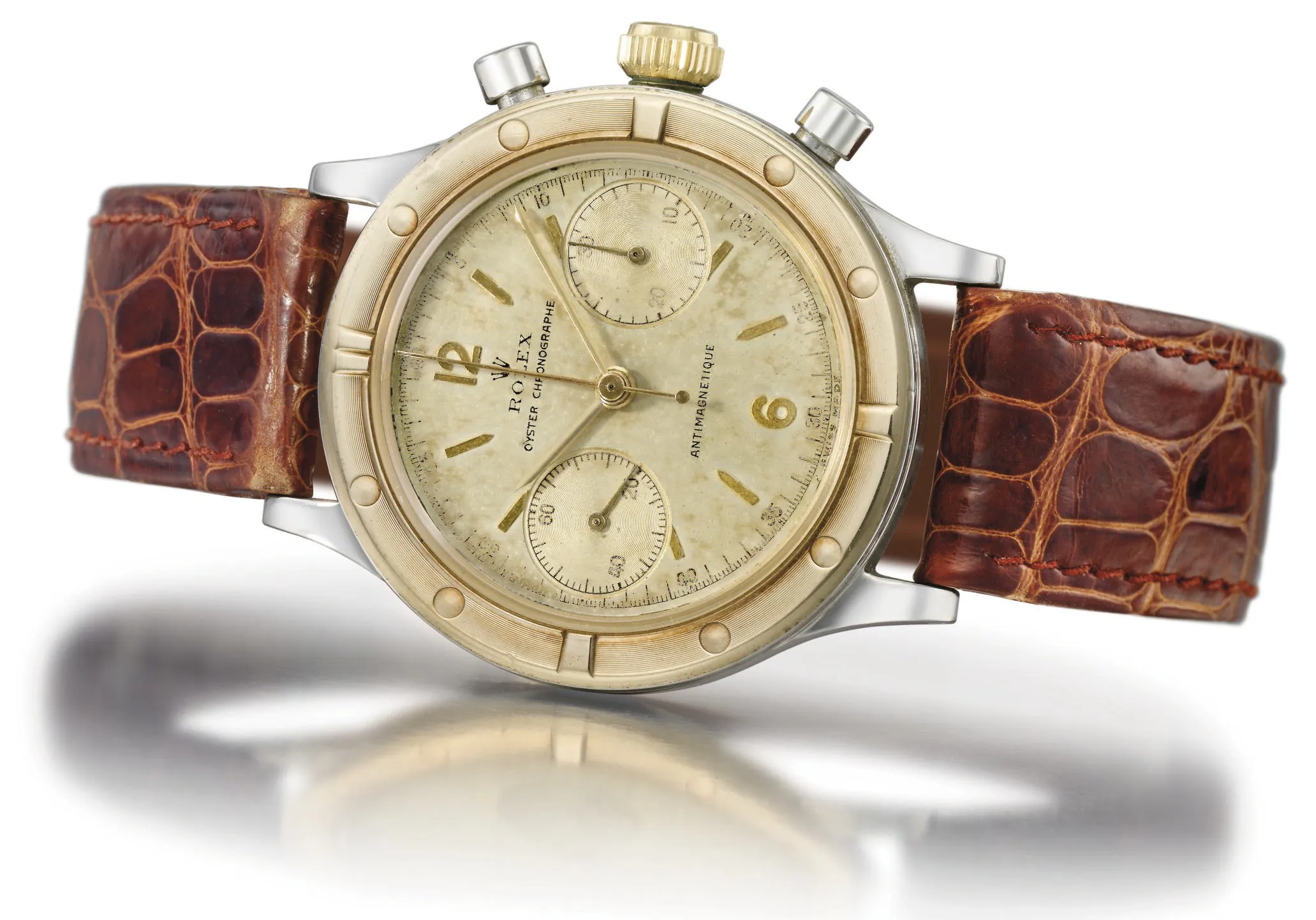 Rolex Chronograph 3668 35mm Yellow gold and Stainless steel Silver