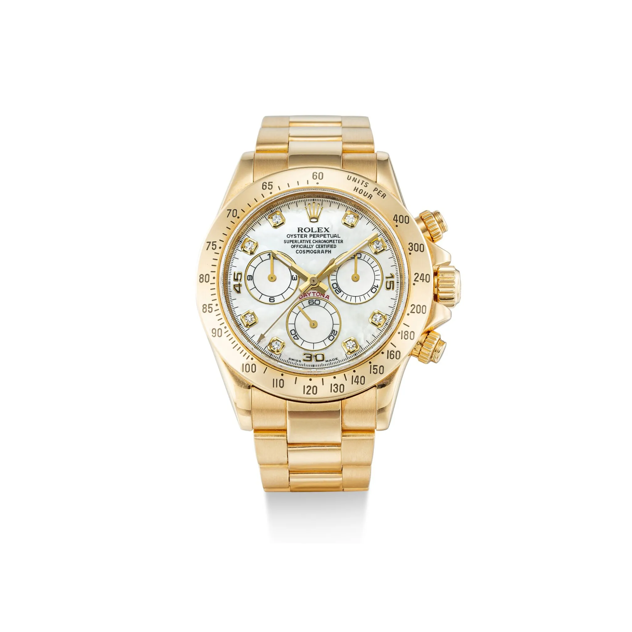 Rolex Daytona 116528 38.5mm Yellow gold Mother-of-pearl