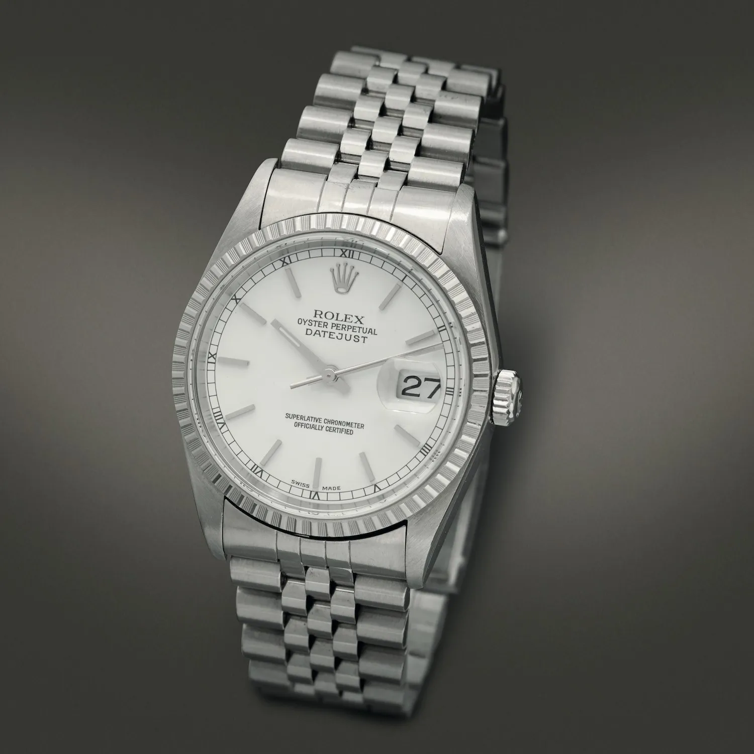 Rolex Datejust 36 16220 36mm Stainless steel White