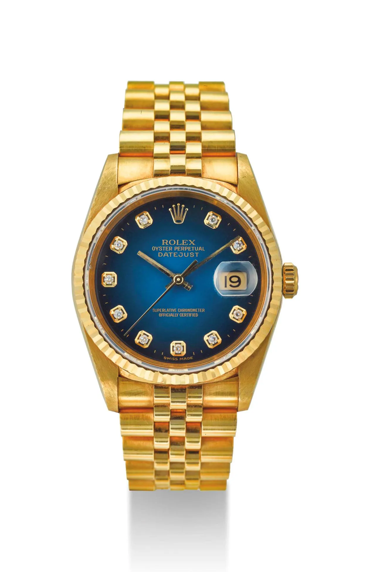 Rolex Datejust 36 16238 35mm Yellow gold Blue