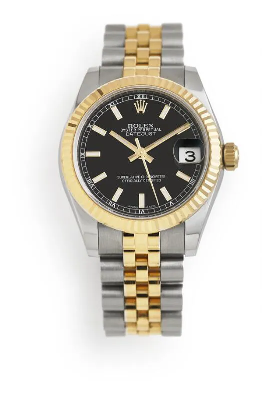 Rolex Datejust 31 178273 31mm Yellow gold and Stainless steel Black