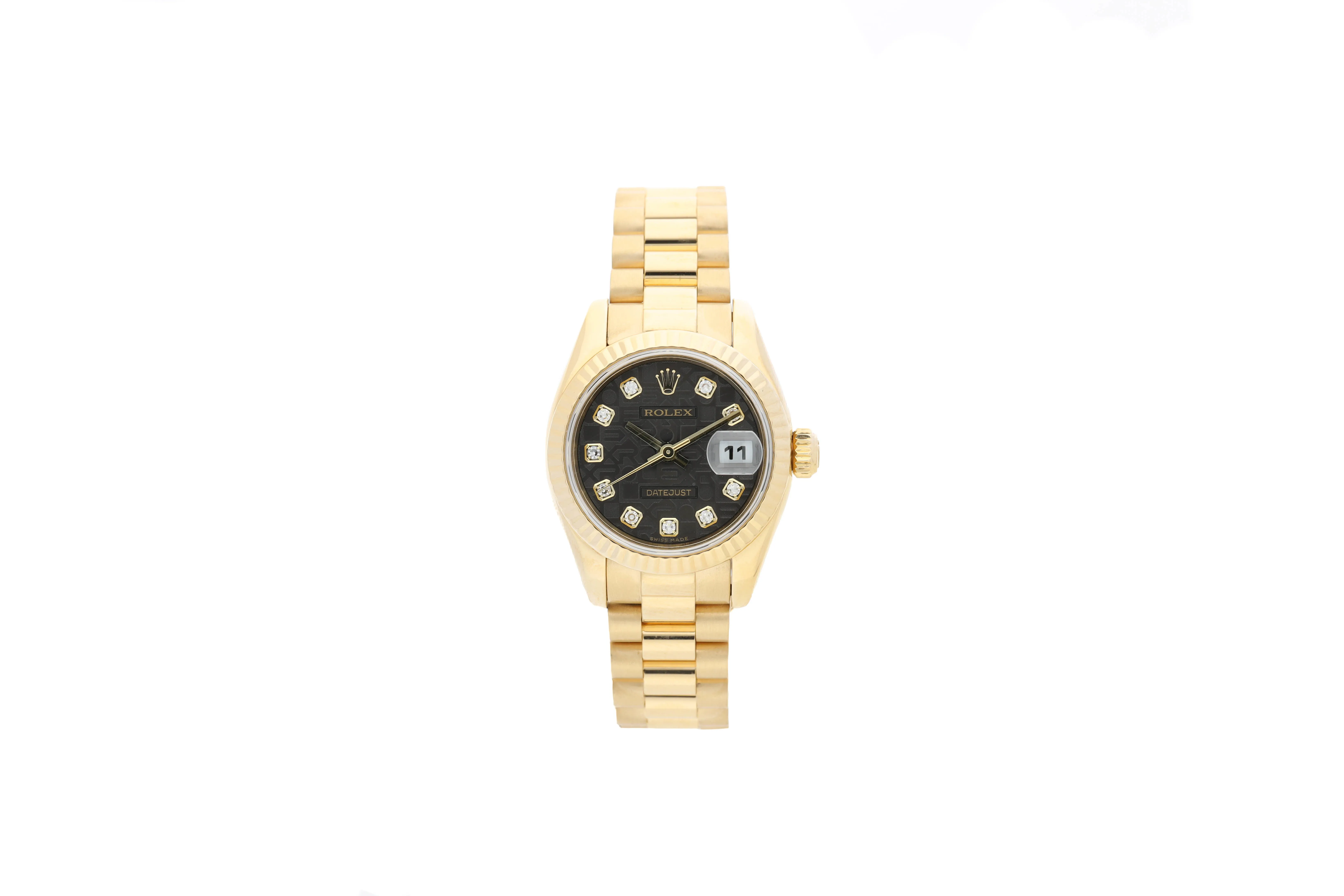 Rolex Lady-Datejust 179178 26mm Yellow gold Black