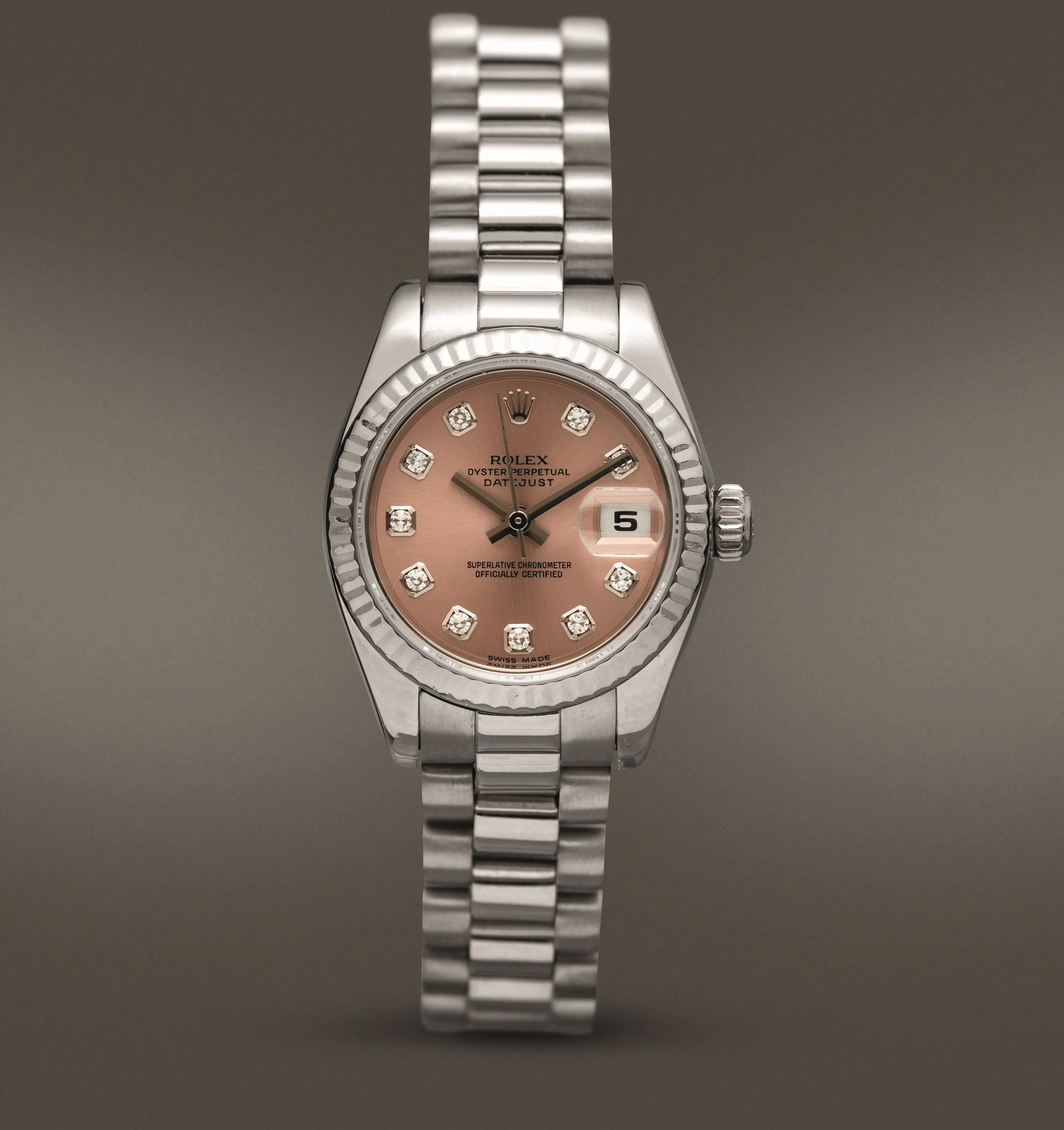 Rolex Lady-Datejust 179179 26mm White gold Diamond