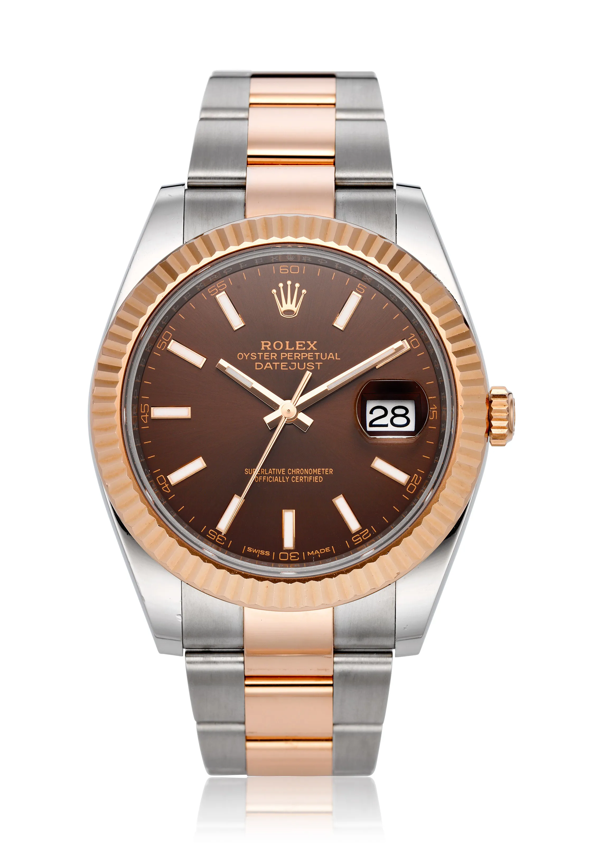 Rolex Datejust 41 126331 41mm Stainless steel and Everose gold Chocolate