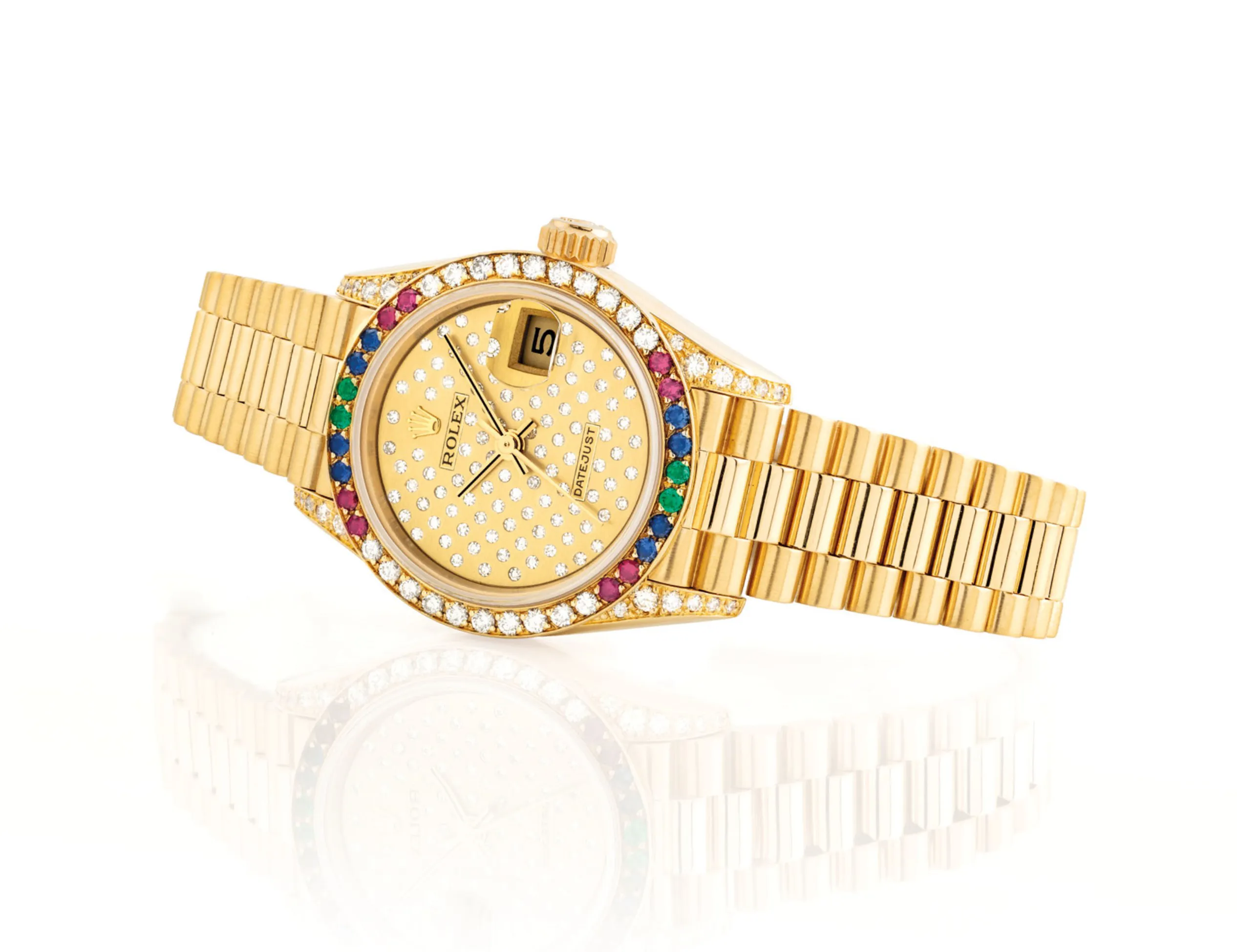 Rolex Lady-Datejust 69038 26mm Yellow gold Diamond-set