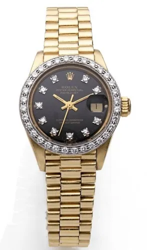 Rolex Lady-Datejust 6913 26mm Yellow gold Black