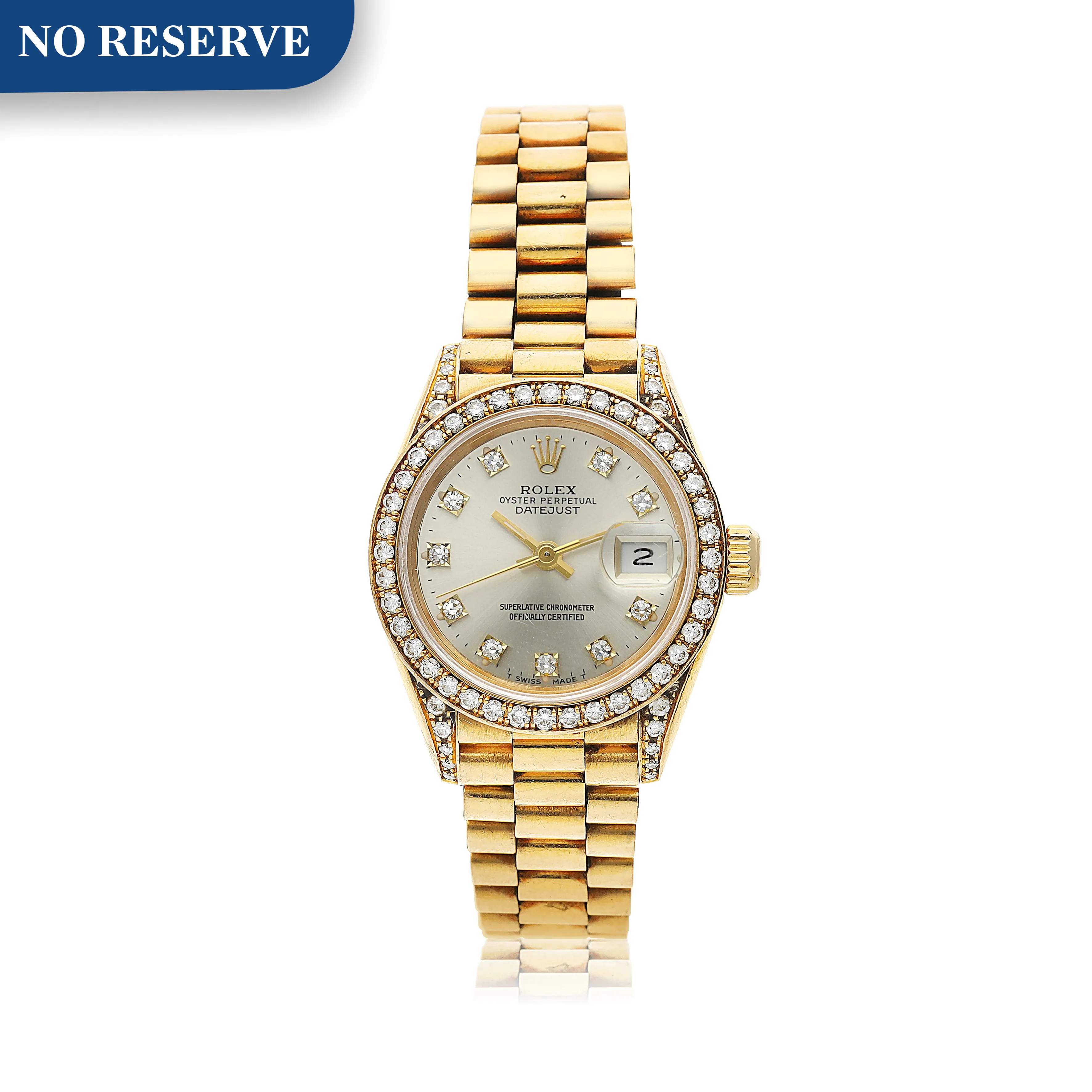 Rolex Lady-Datejust 69158 26mm Yellow gold Silver