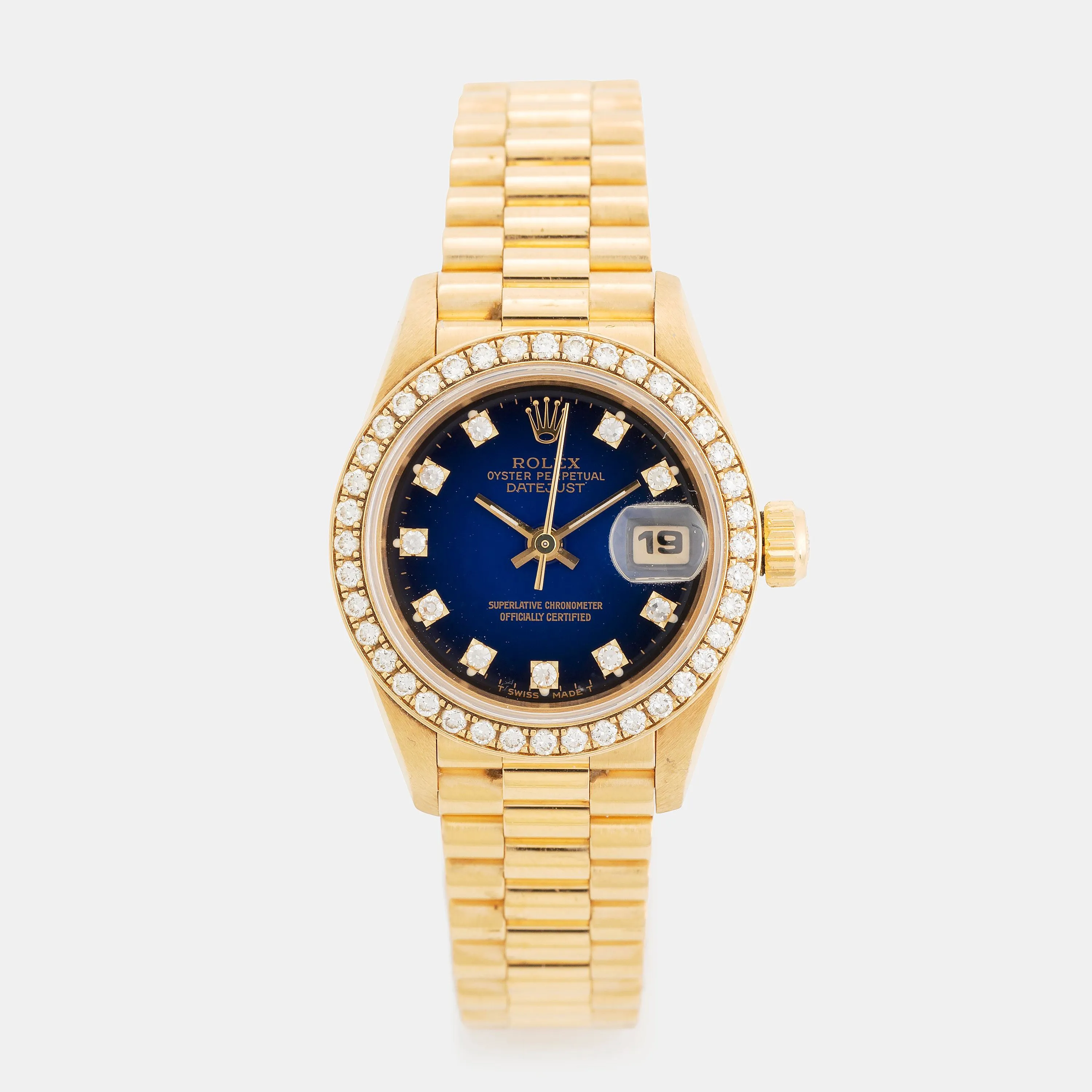 Rolex Lady-Datejust 69138 26mm Yellow gold Blue