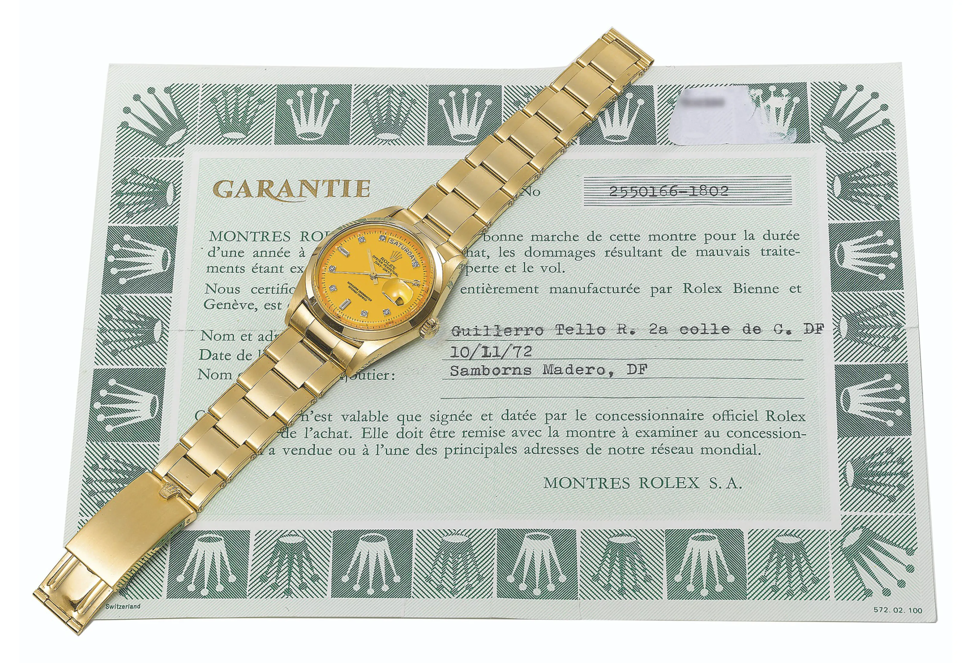 Rolex Day-Date 36 1802 36mm Yellow gold Yellow "Stella" 1