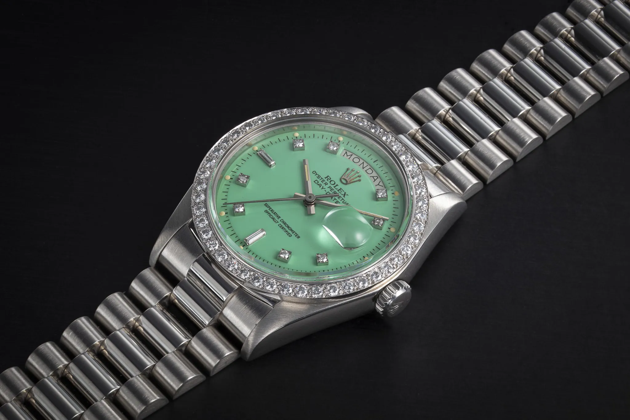 Rolex Day-Date 36 1804 38mm Platinum Green