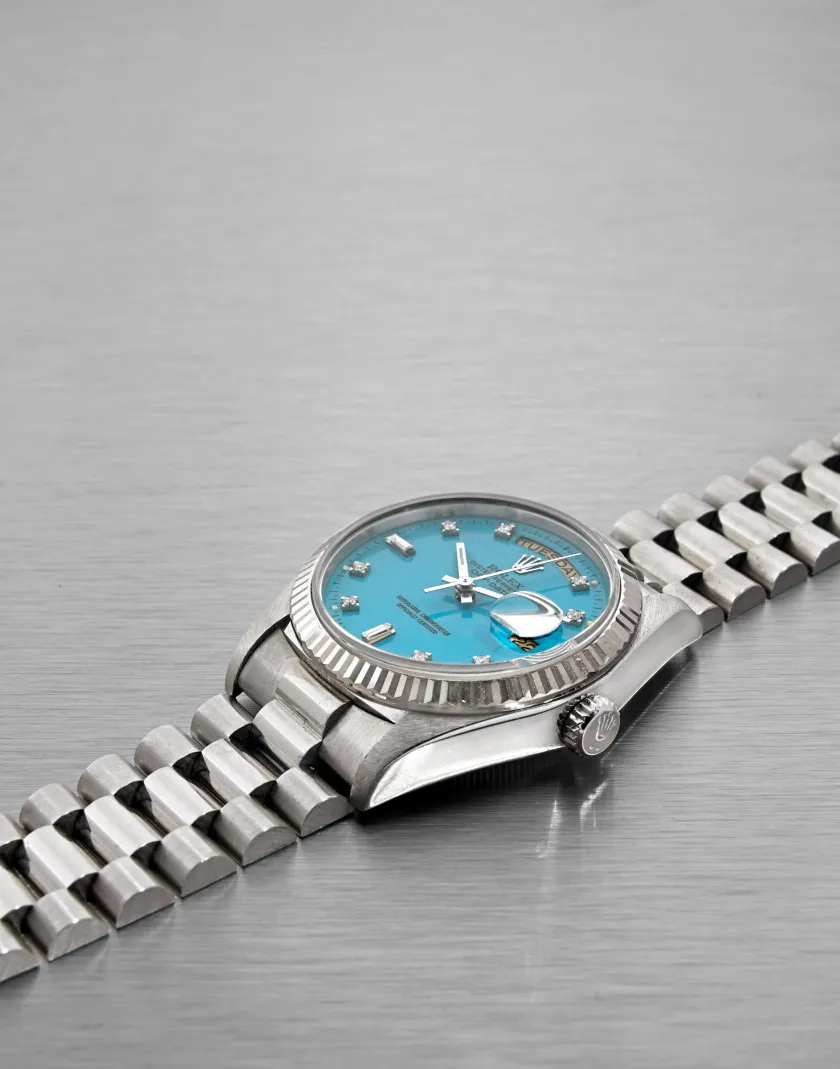 Rolex Day-Date 36 18049 36mm White gold Turquoise 1