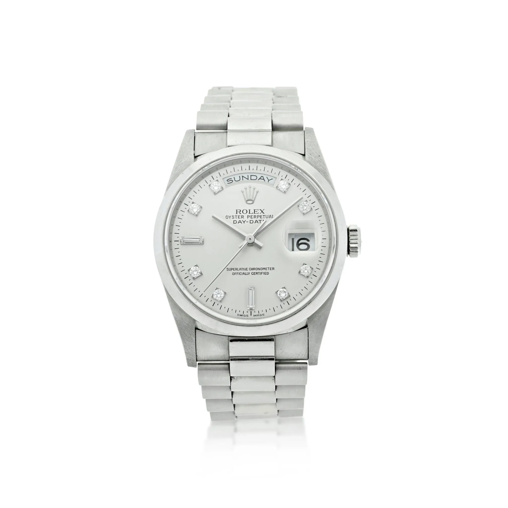 Rolex Day-Date 36 18206 36mm Platinum Silver