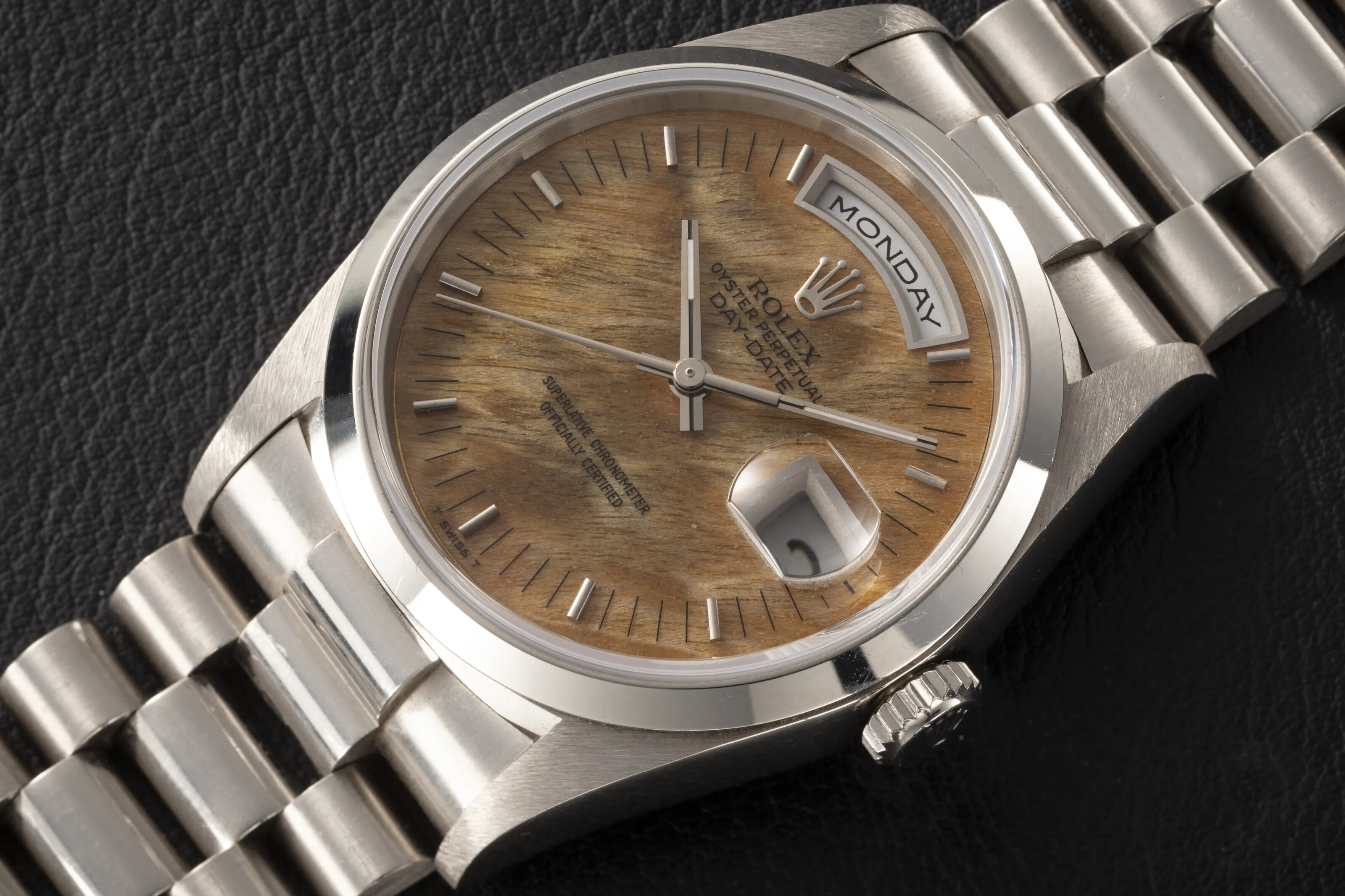 Rolex Day-Date 36 18206 36mm Platinum Wood