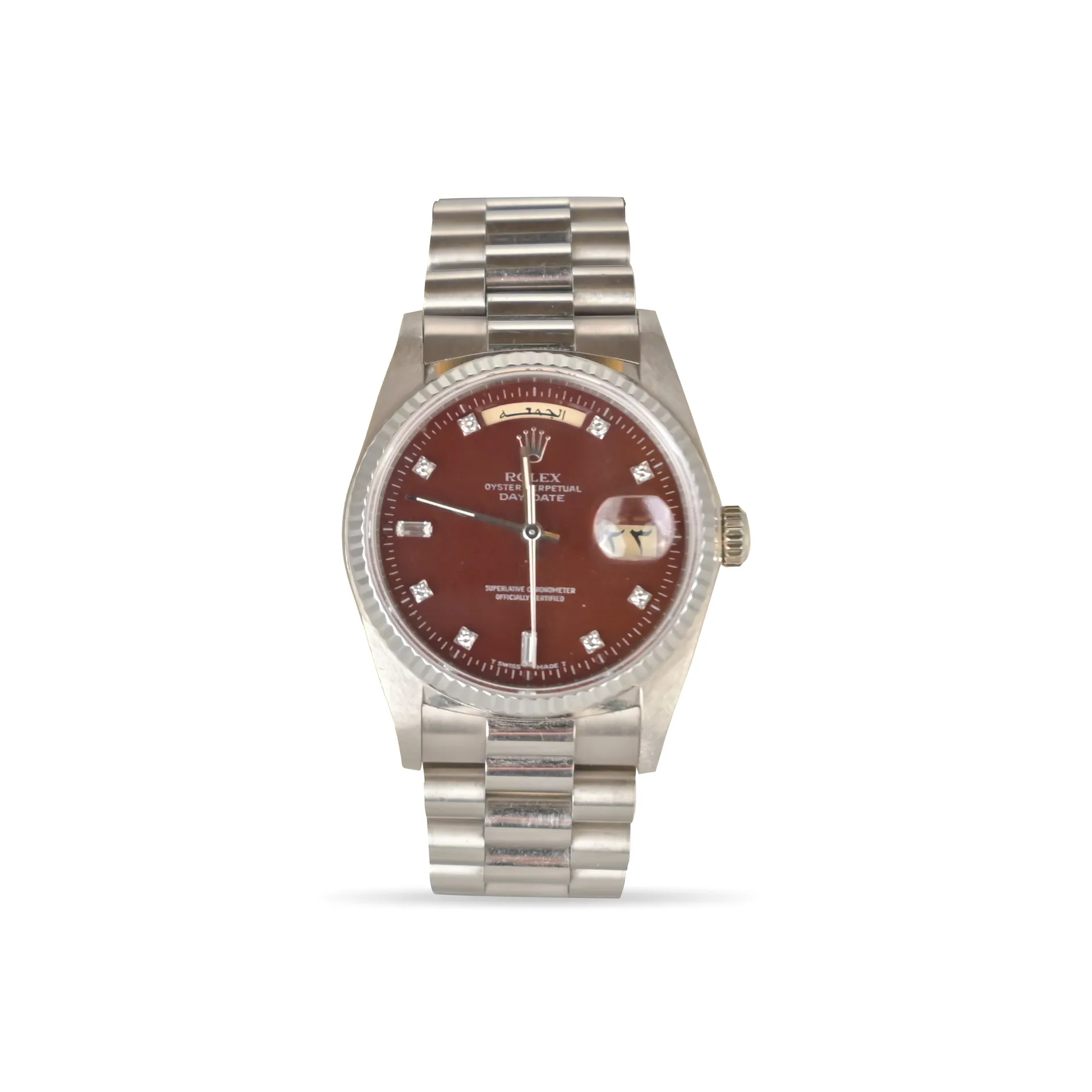 Rolex Day-Date 36 18239 36mm White gold Oxblood “Stella”