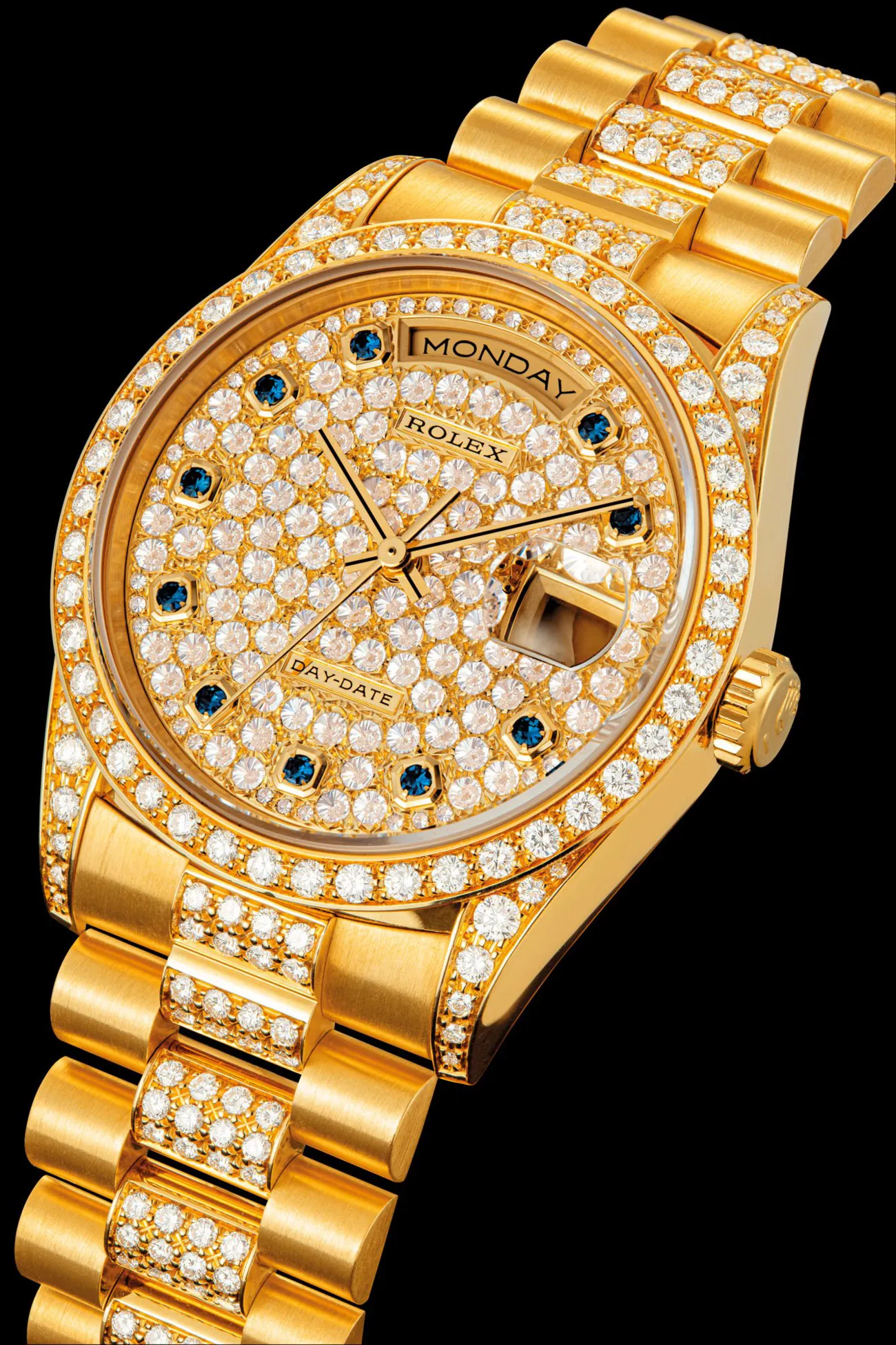 Rolex Day-Date 36 18388 36mm Yellow gold Diamond and sapphire-set