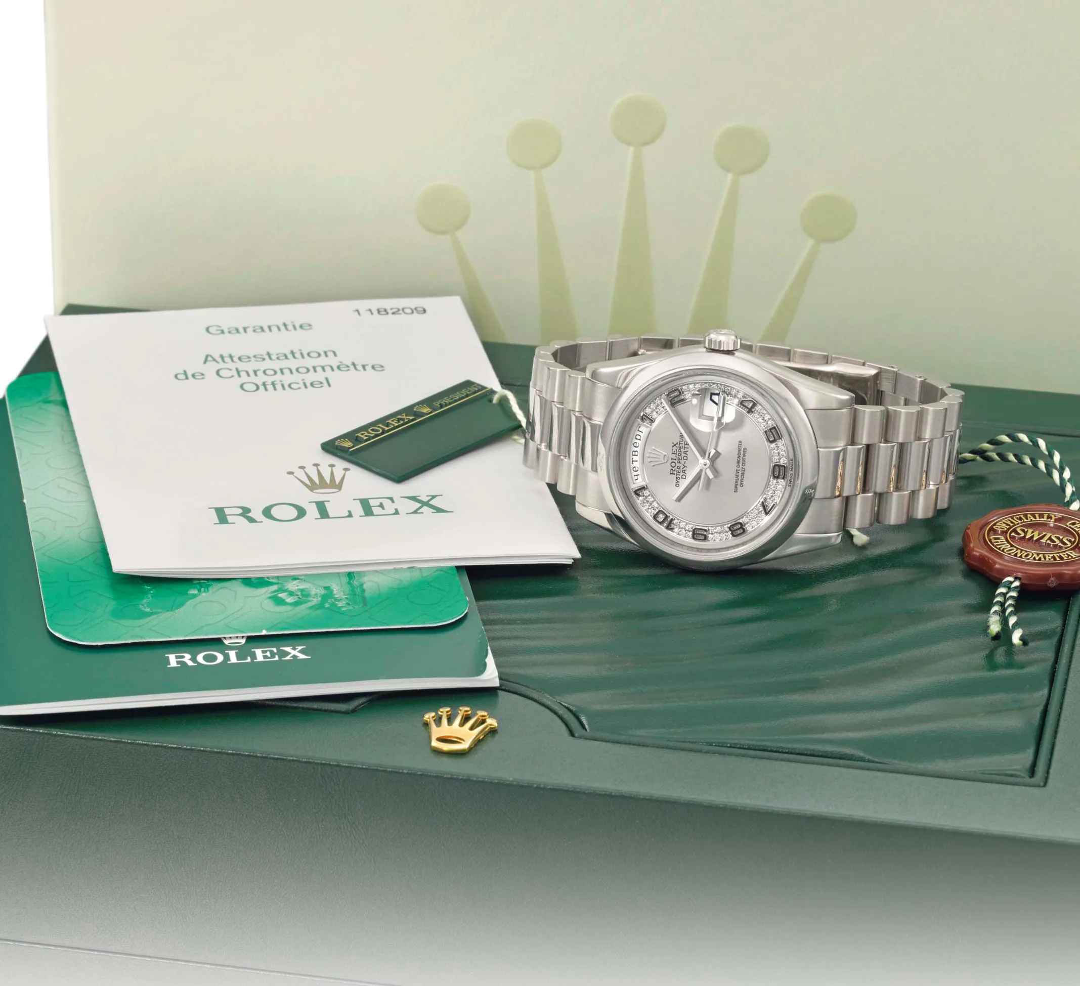 Rolex Day-Date 36 118209 36mm White gold Rhodium