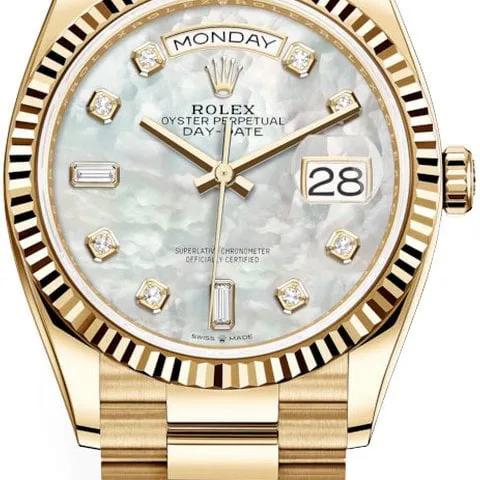 Rolex Day-Date 36 128238 36mm Yellow gold Mother-of-pearl