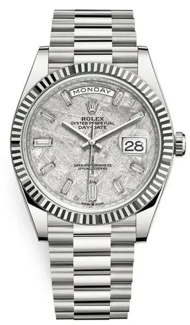 Rolex Day-Date 40 228239 40mm White gold Silver