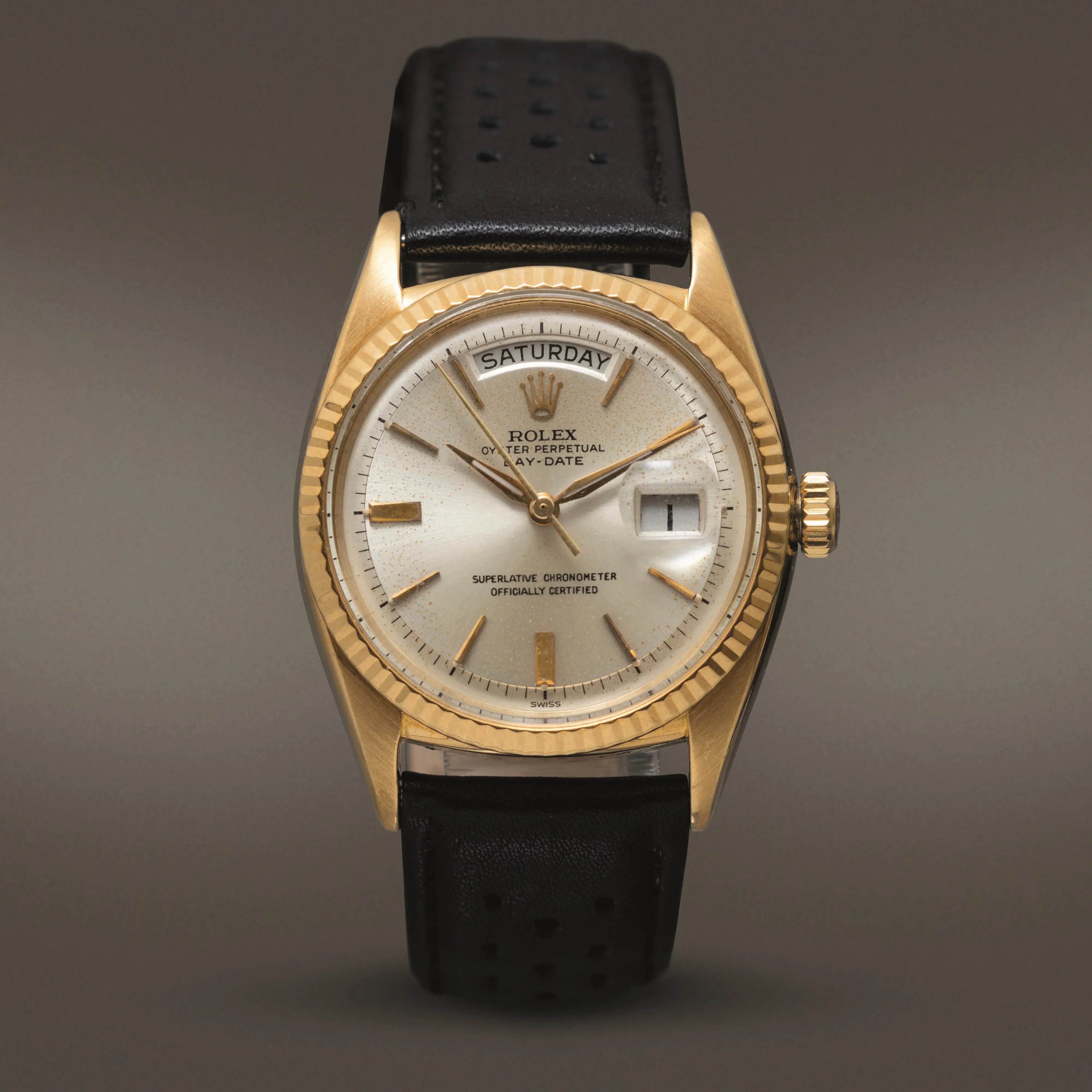 Rolex Day-Date 6611 35mm Yellow gold Silver