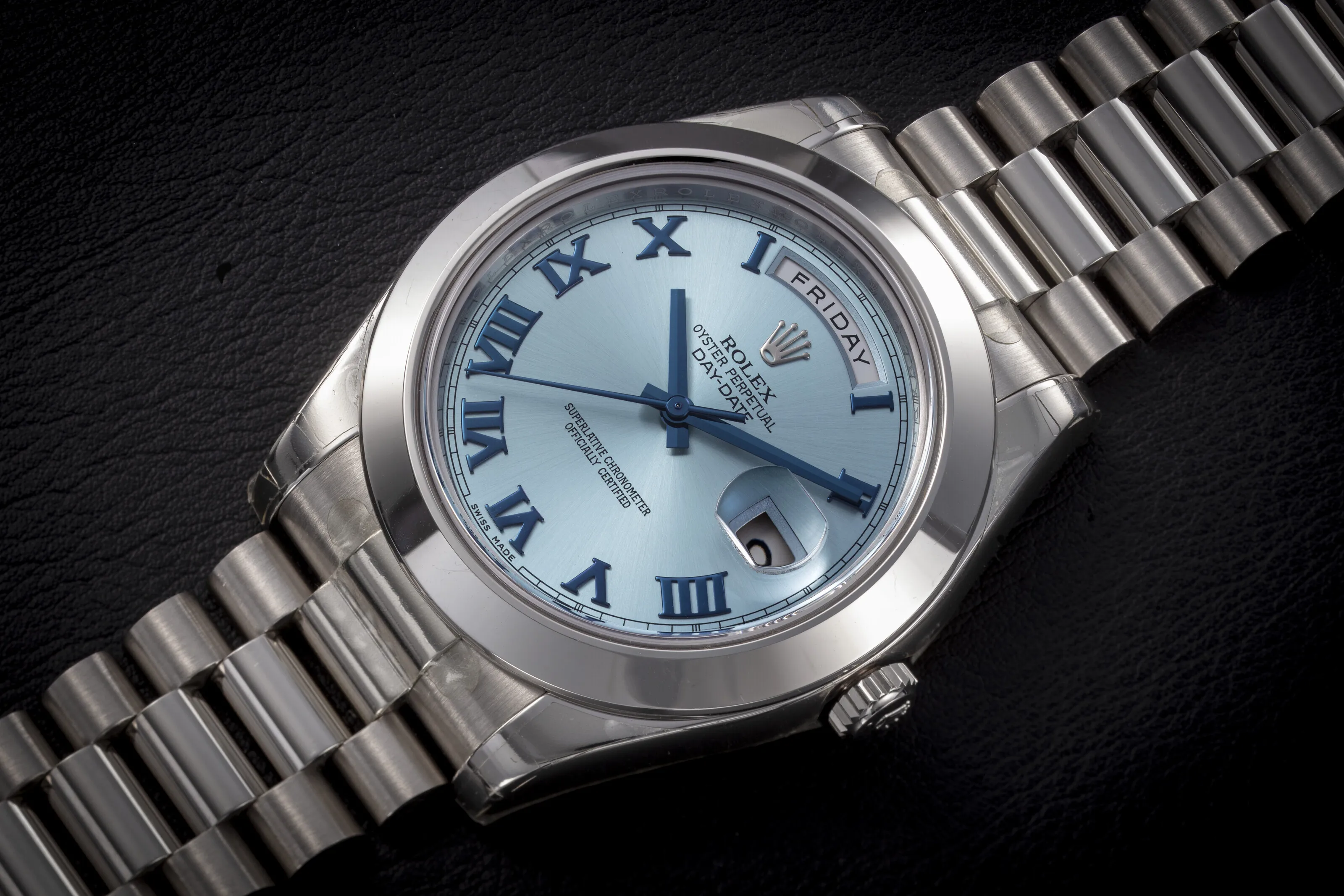 Rolex Day-Date II 218206 41mm Platinum Blue