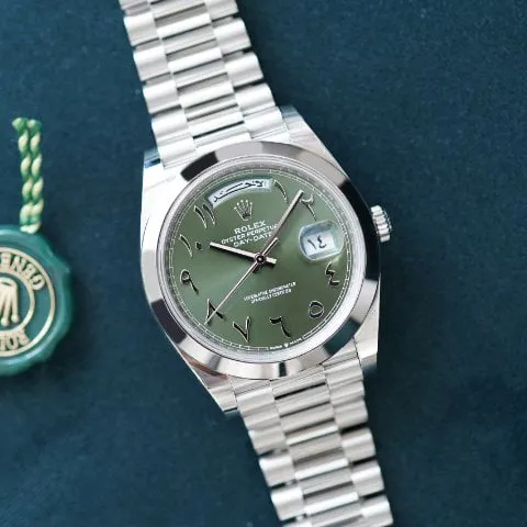 Rolex Day-Date 40 228206 40mm Platinum Green