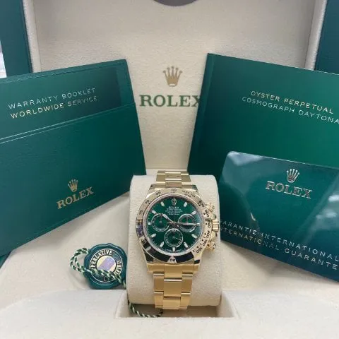 Rolex Daytona 116508 40mm Yellow gold Green