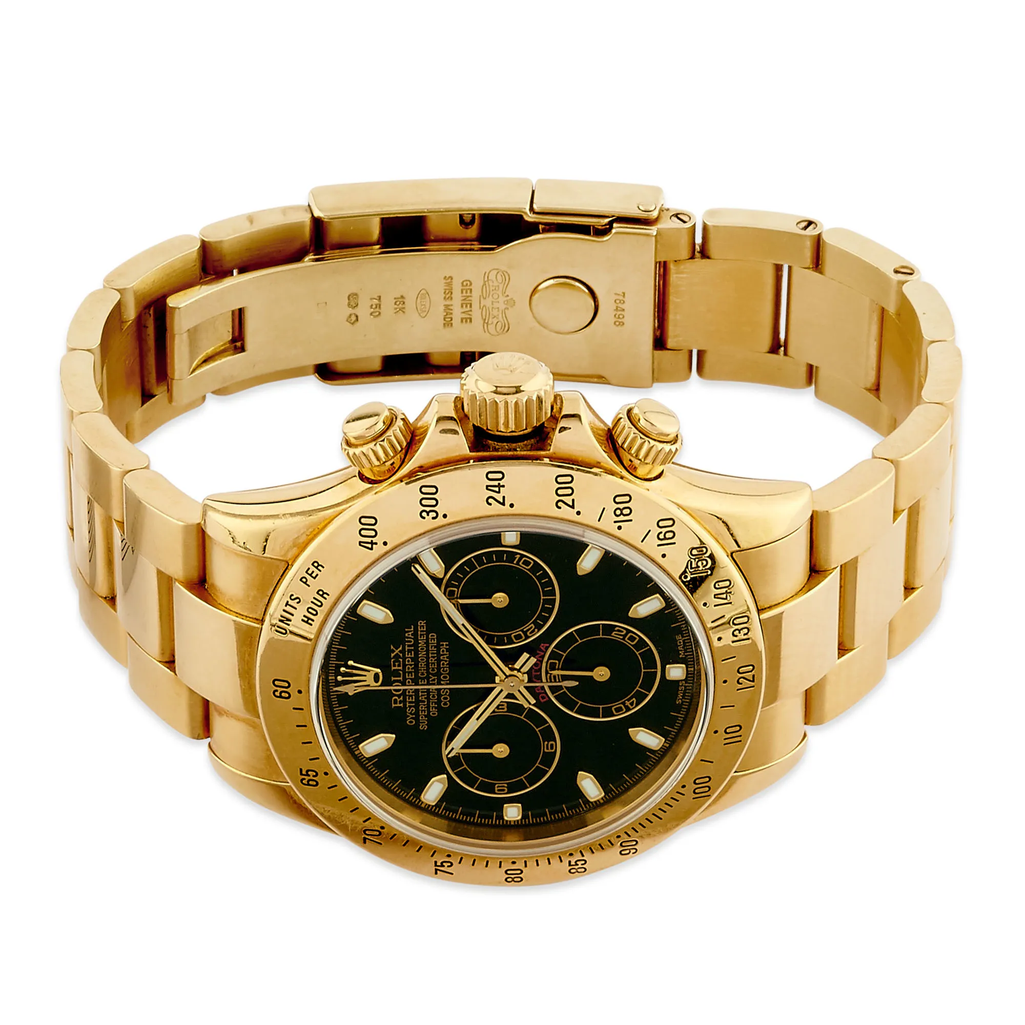 Rolex Daytona 116528 40mm Yellow gold Black 1